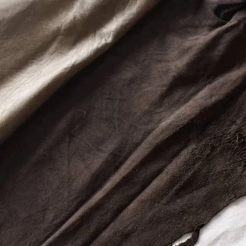 Metallic Bronze Brown Leather Hide