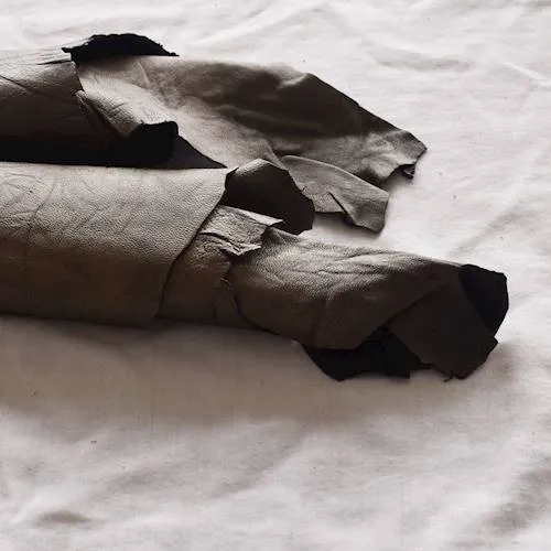 Metallic Bronze Brown Leather Hide