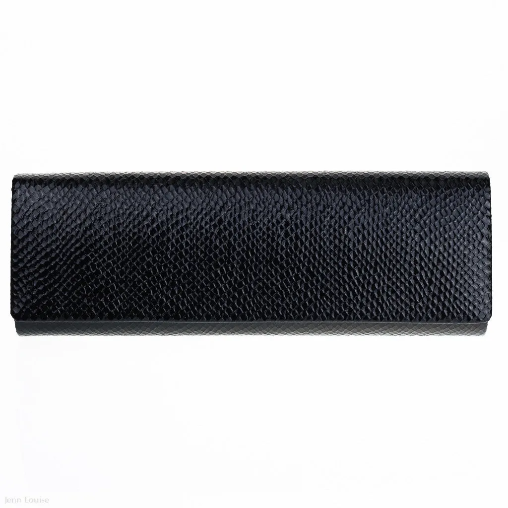 Mock Snake Clutch (Black)