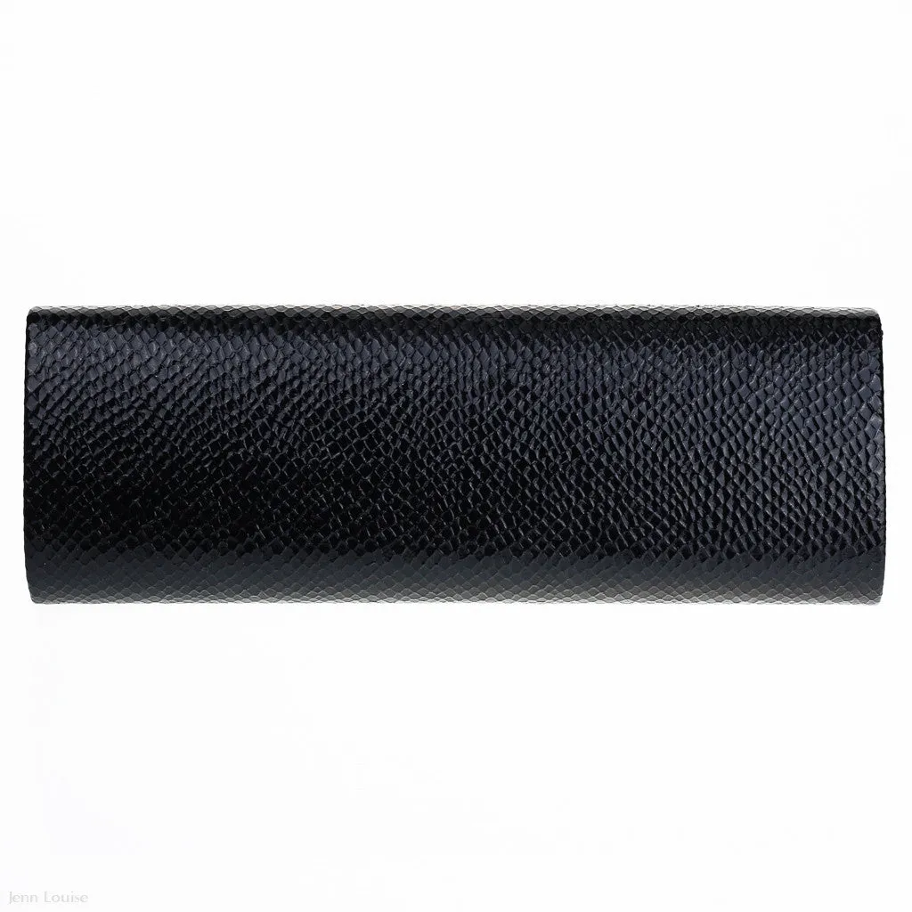 Mock Snake Clutch (Black)