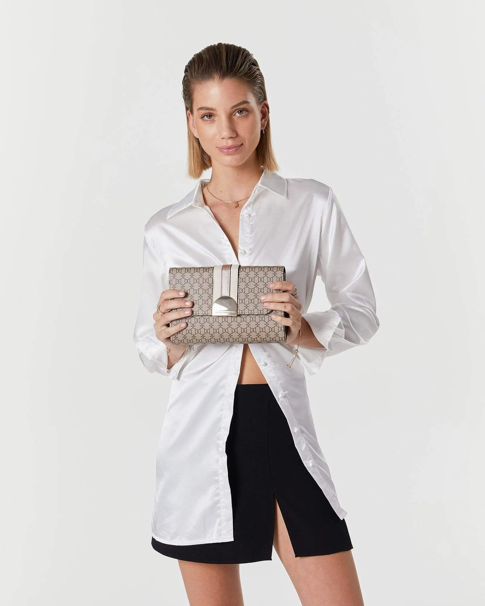 Monogram Rumi Evening Clutch Bag