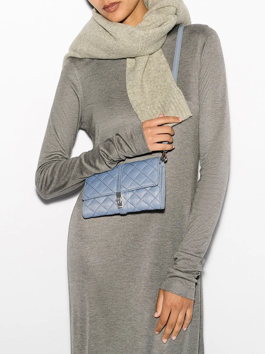 MZ Wallace Astor Convertible Crossbody in Stone Blue Oxford