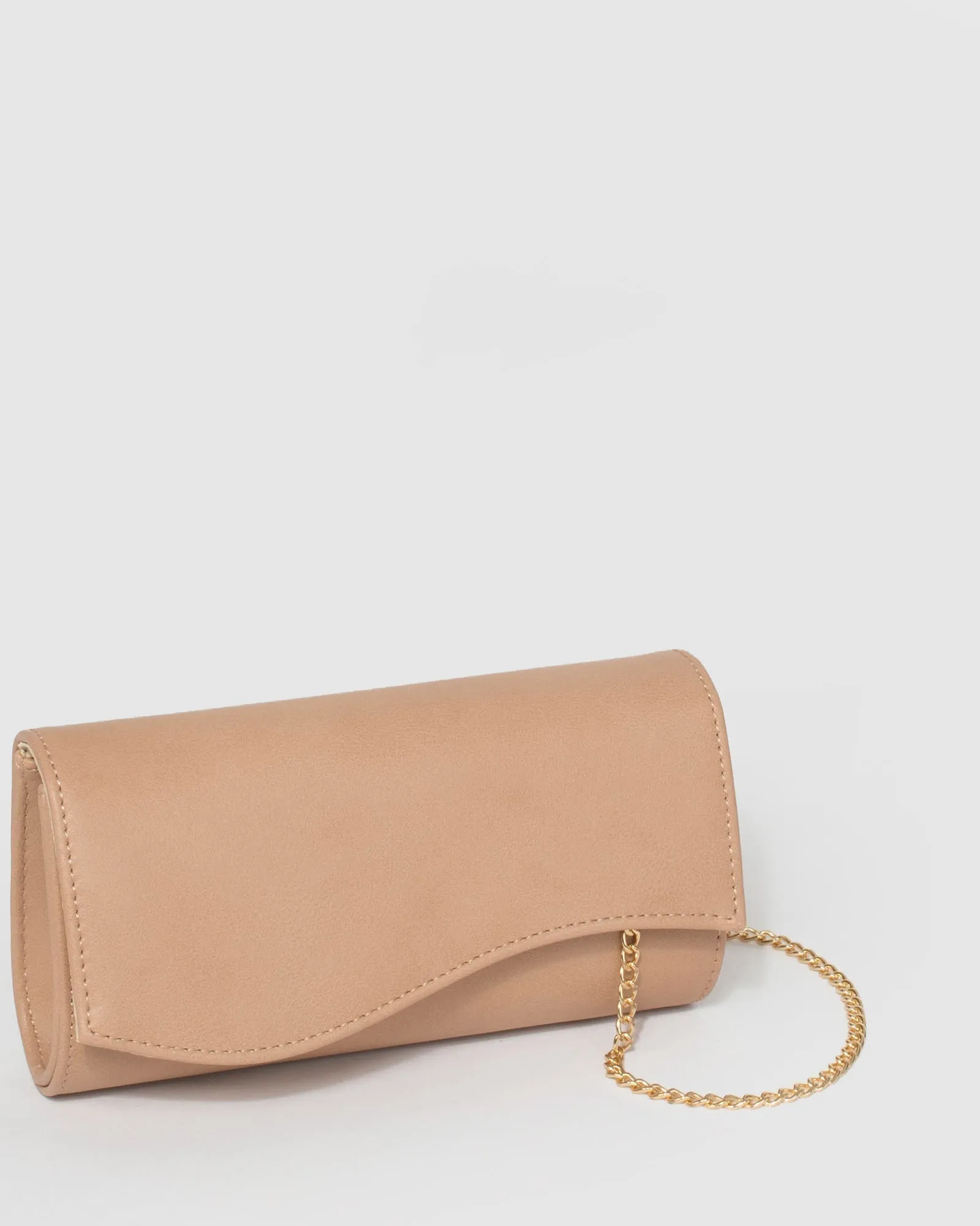 Nude Henrietta Wave Clutch Bag