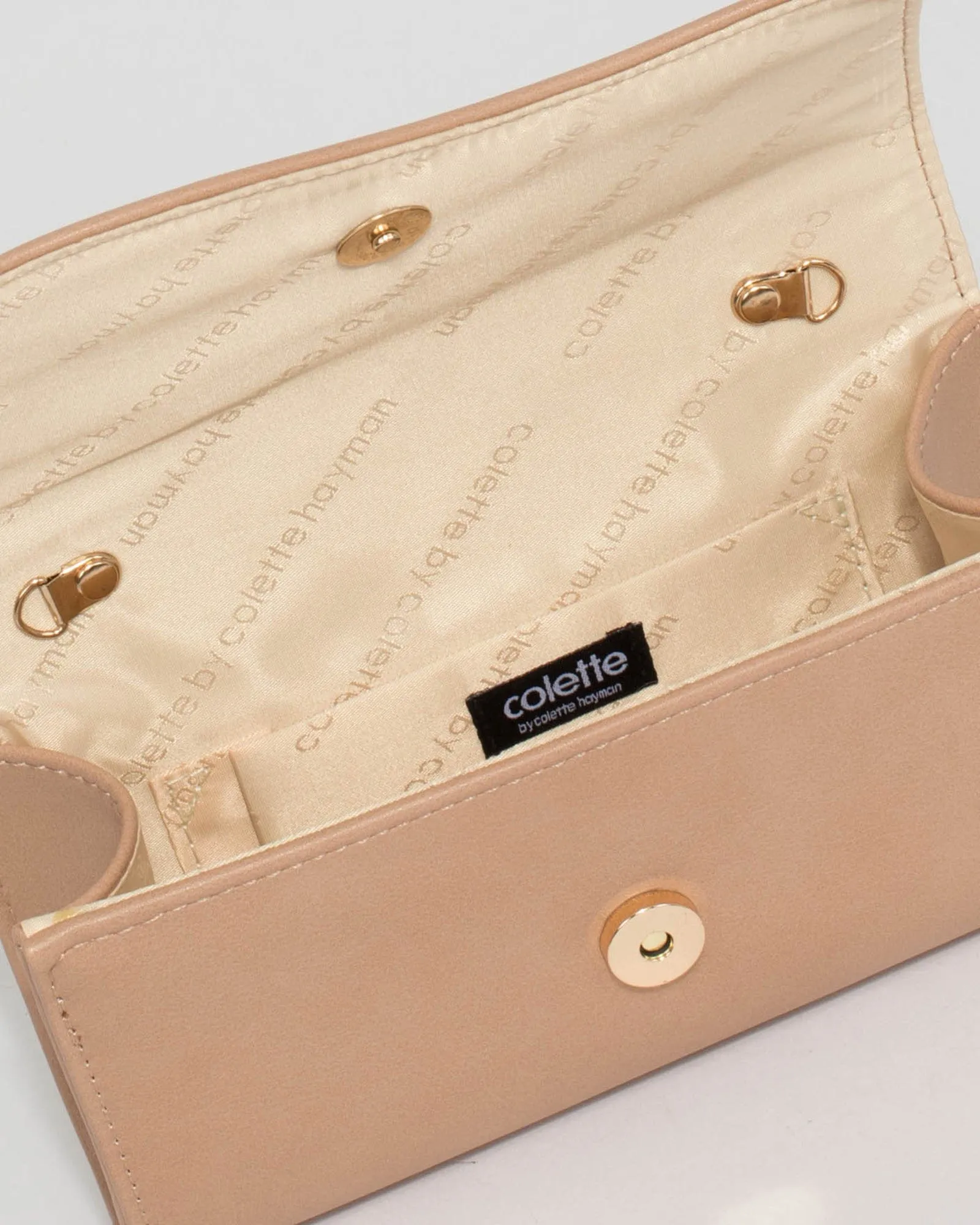 Nude Henrietta Wave Clutch Bag