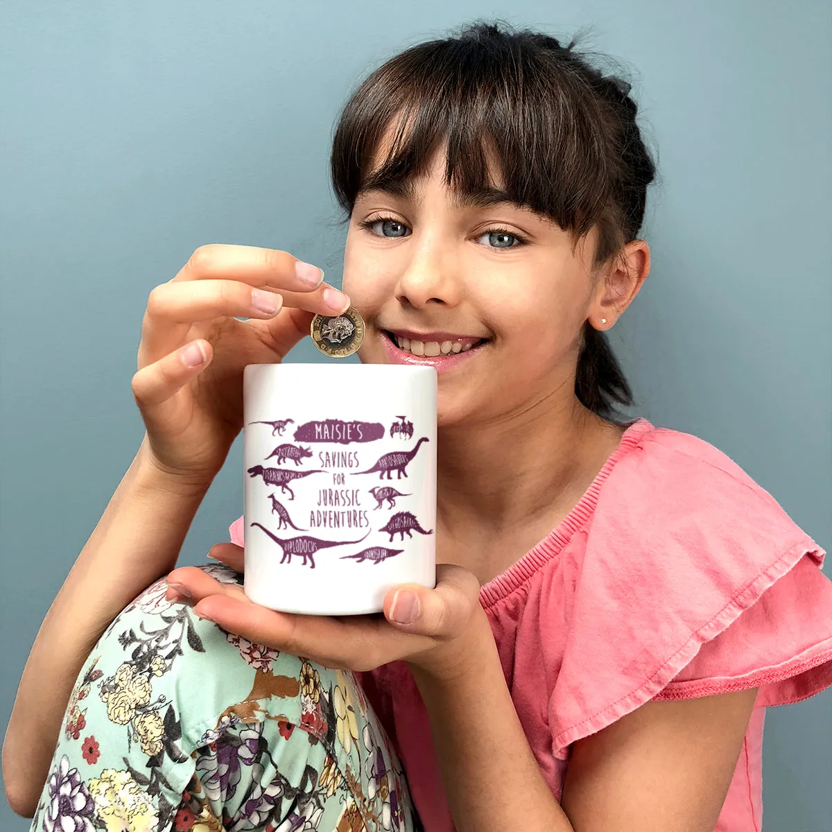 Personalised Dinosaur Money Box