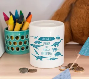Personalised Dinosaur Money Box