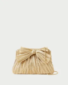 Rayne Gold Bow Clutch