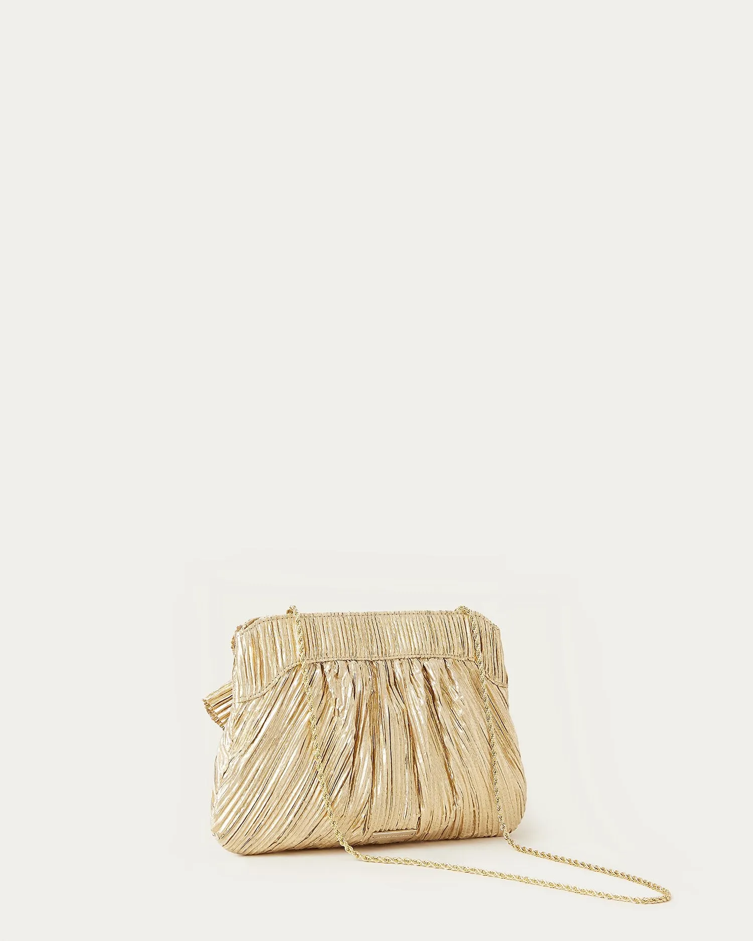 Rayne Gold Bow Clutch