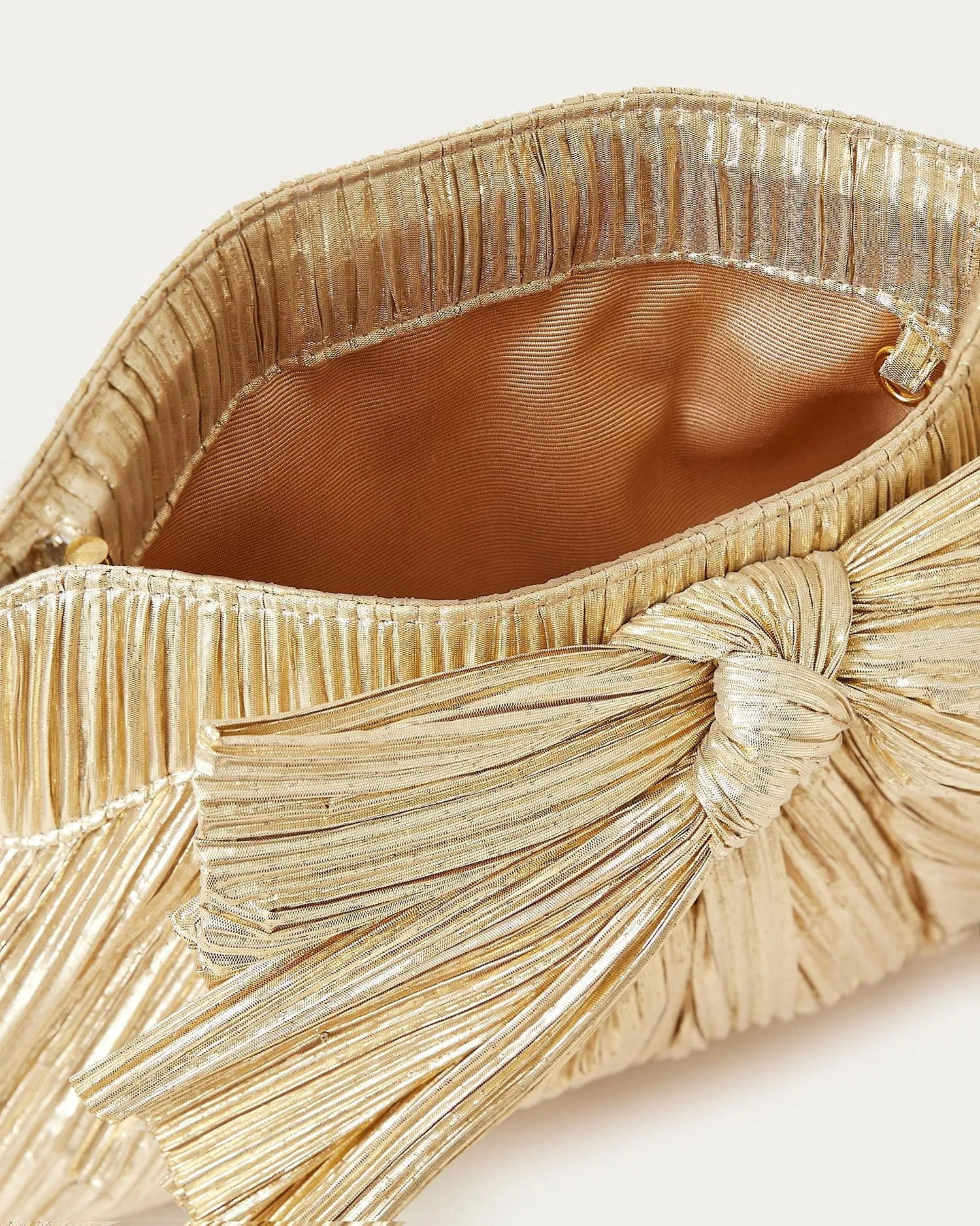 Rayne Gold Bow Clutch