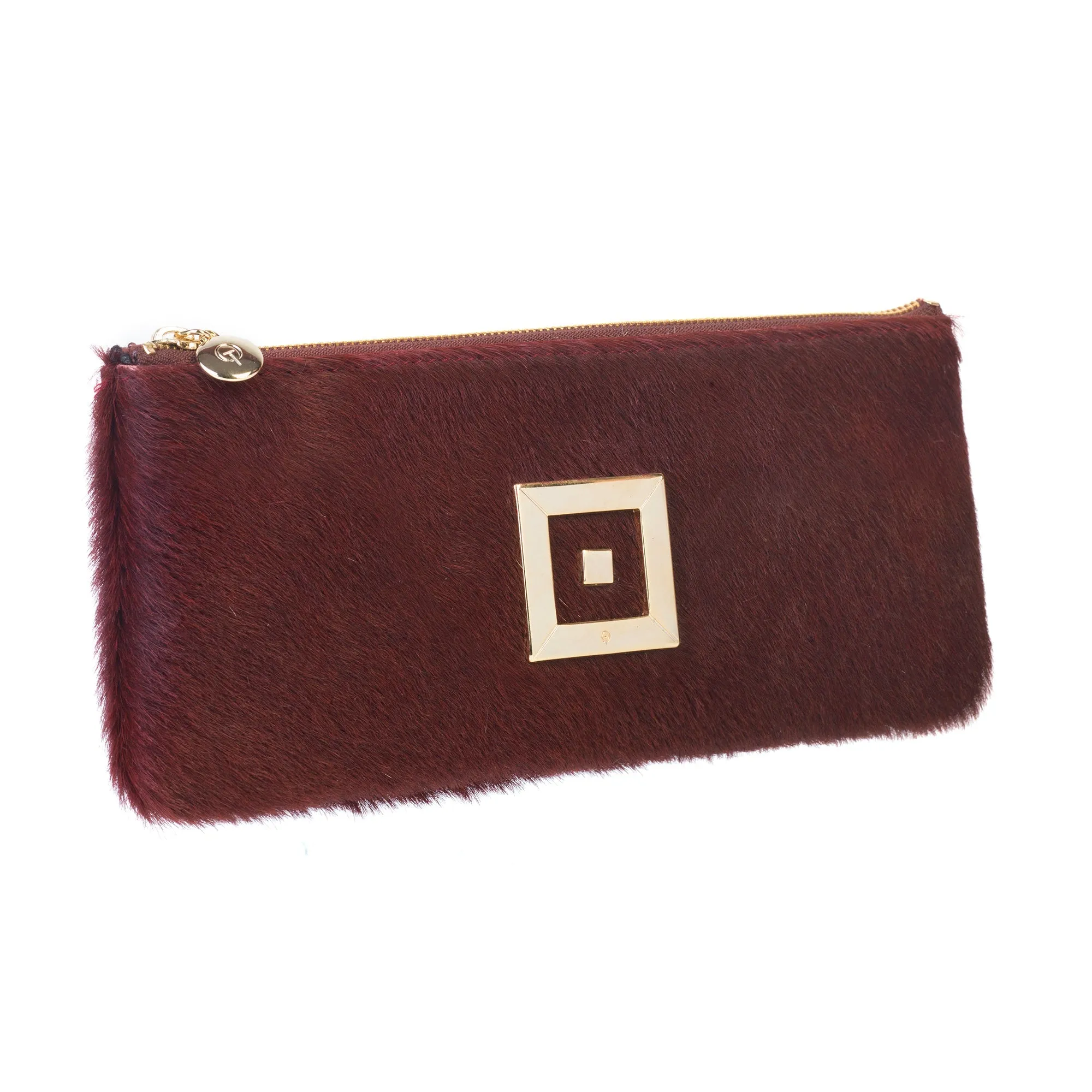 Stella Beige Ponyskin Clutch