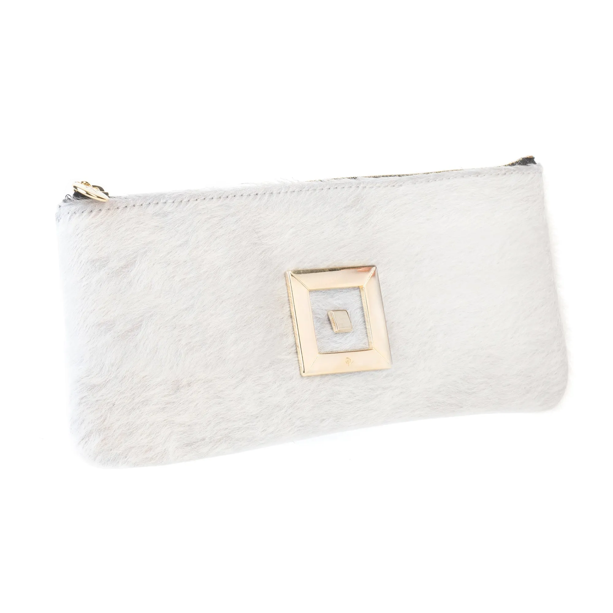 Stella Beige Ponyskin Clutch