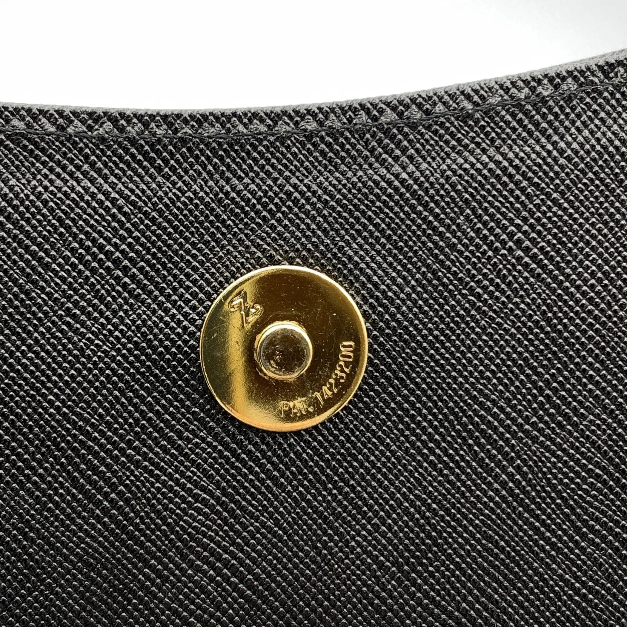 Yves Saint Laurent Vintage Black Leather YSL Logo Handbag Clutch